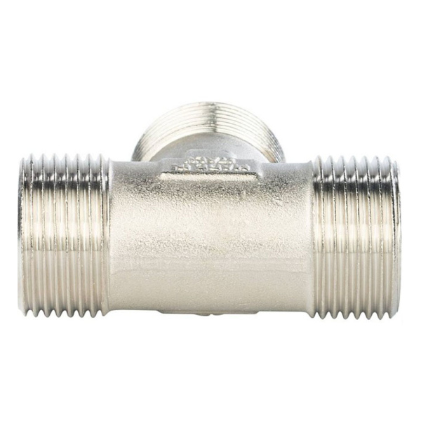 Картинка Тройник ННН 1/2"х1/2"х1/2" никелированный STOUT