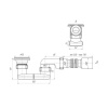 Картинка Сифон для душевого поддона плоский 1 1/2" с гибкой трубой 40/50 Ани Пласт