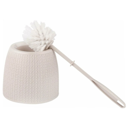 Изображение Ершик для унитаза Вязаное плетение напольный с подставкой Бежевый Альтернатива Картинка Ершик для унитаза Вязаное плетение напольный с подставкой Бежевый Альтернатива