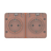 Картинка Розетка 2-местная IP54 16А 250B Терракотовый Systeme Electric ATLASDESIGN Profi54