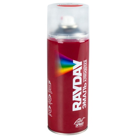 Аэрозоль Эмаль алкидная Красный RAL 3020 520 мл RAYDAY
