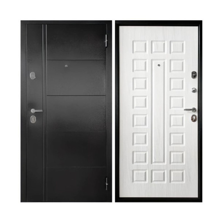 Дверь Форпост TD7-3 960х2050 Правая Антик тёмно-коричневый пан МДФ беленый дуб с фурнитурой и цилиндром G35001