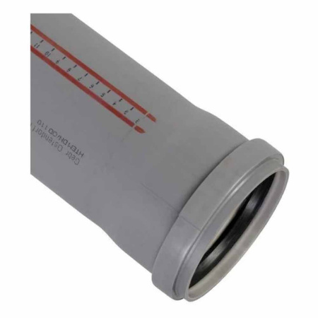 Картинка Труба канализационная 90x2000 мм НТЕМ однораструбная Серая Ostendorf