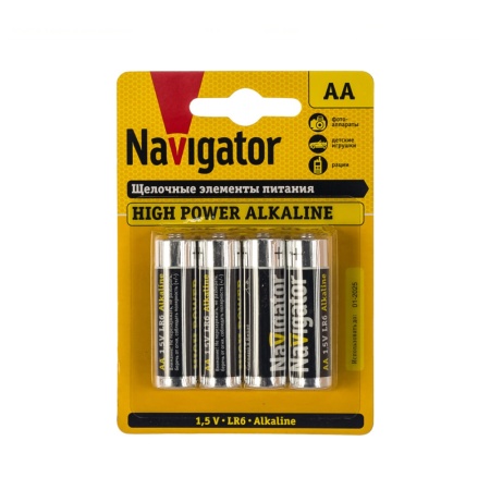 Батарейка тип АА Alkaline NBT-NE-LR6-BP4 94753 Navigator Group