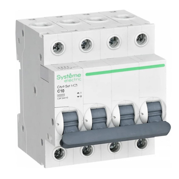 Картинка Выключатель автоматический 4п 10А С 4.5kA 400В City9 Set Systeme Electric