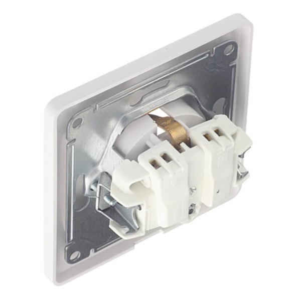 Картинка Розетка с заземлением Белая Systeme Electric GLOSSA