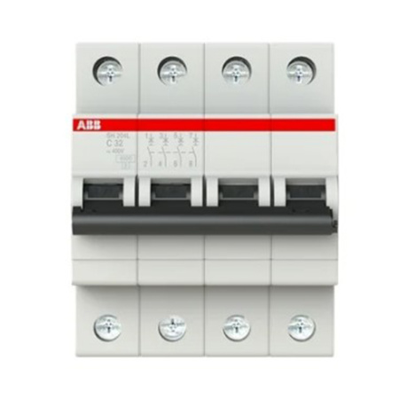 Картинка Выключатель автоматический SH204 4п С 32А 4,5кА ABB