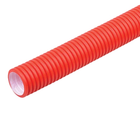 Труба ПНД гофрированная двустенная красная с зондом d=40 мм 50 м IEK  CTG12-040-K04-050-R