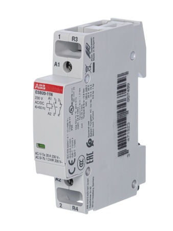Контактор модульный ESB20-20N-06 20А катушка 220В ABB