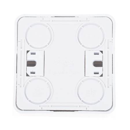 Картинка Переключатель одноклавишный Schneider ЭТЮД наружный Белый BA10-004B