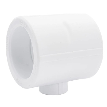 Картинка Тройник переходной 50х20х50 полипропиленовый PPR Белый Valfex
