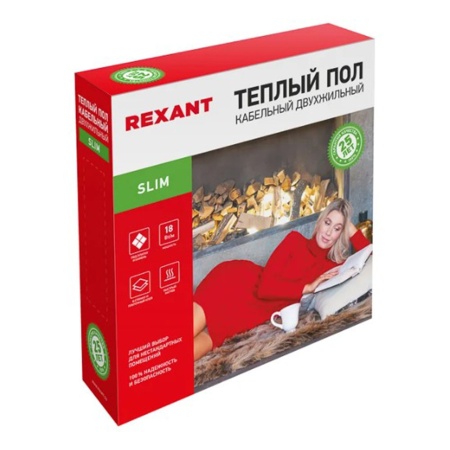 Теплый пол Slim RNB-105-1900 1900Вт 105 м 8,5-12,5 м² двухжильный REXANT