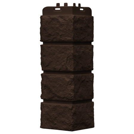 Угол наружный Гранд Лайн колотый камень коричневый 424х153 мм