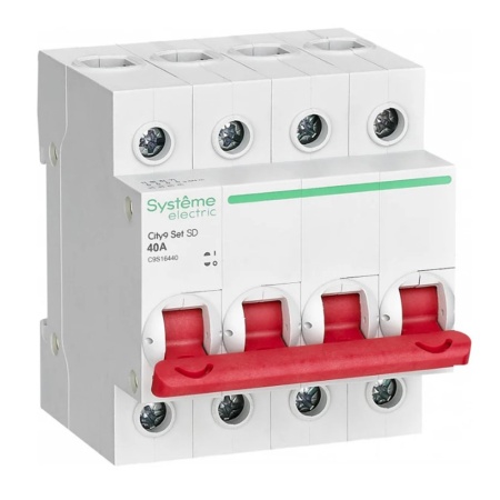 Выключатель нагрузки 4P 40А 400В City9 Set Systeme Electric