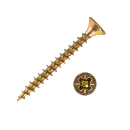 Картинка Саморез Желтый цинк 4х60 мм