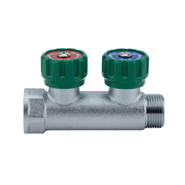 Картинка Коллектор регулирующий 3/4"х1/2" 2 выхода ALATO