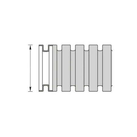 Картинка Труба ПВХ гофрированная Серая с зондом 32 мм Ideal