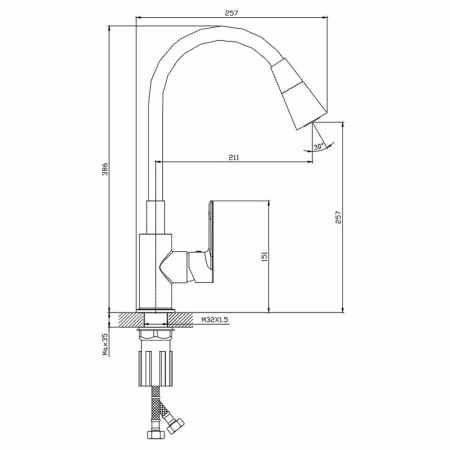Картинка Смеситель для кухни Золотой сатин Белый SPLENKA 9S05.43.03