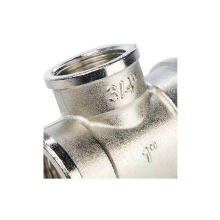 Картинка Тройник ВВВ 1"х3/4"х1" переходной никелированный STOUT