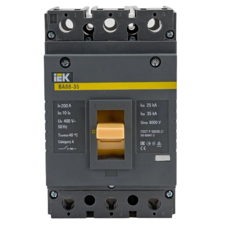 Картинка Выключатель автоматический  ВА88-35 3Р 200А 35кА MASTER IEK