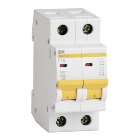 Картинка Выключатель автоматический 2п16А С ВА47-29 4.5кА IEK