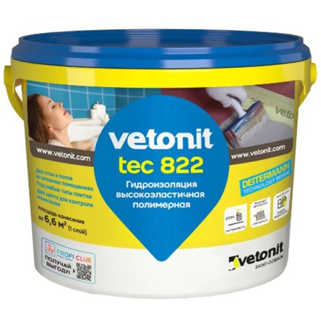 Мастика гидроизоляционная Серая 4 кг 822 Vetonit