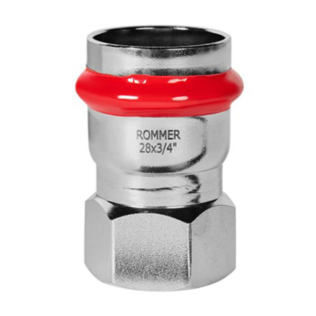 Картинка Переходник ВПр-ВР Ø 28х3/4" Нержавеющая сталь пресс ROMMER