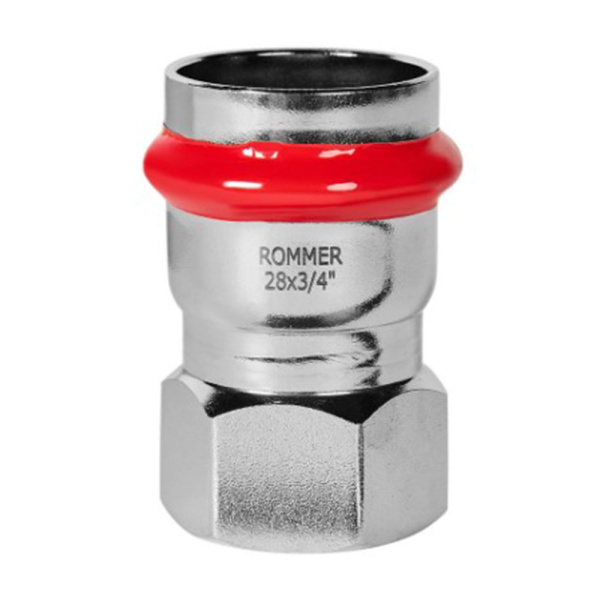Картинка Переходник ВПр-ВР Ø 28х3/4" Нержавеющая сталь пресс ROMMER
