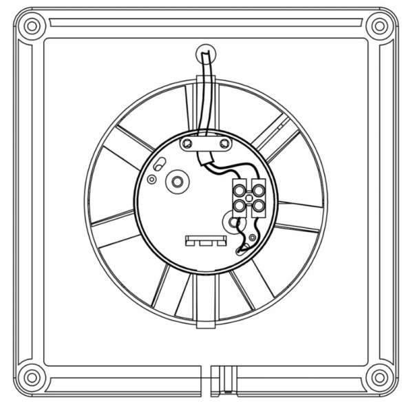 Картинка Вентилятор ERA 100 с сеткой и выключателем 4S-02 BB D100