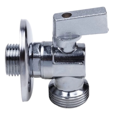 Кран шаровой угловой для подключения санитарных приборов НН 1/2 x 3/4 AQUALINK