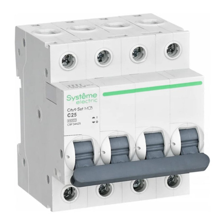 Картинка Выключатель автоматический 4п 25А С 4.5kA 400В City9 Set Systeme Electric