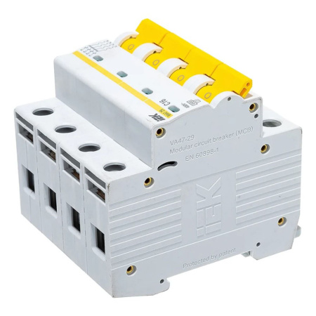 Картинка Выключатель автоматический 4п 16А С ВА47-29 4.5кА IEK