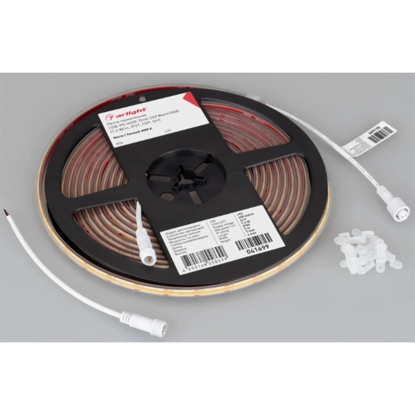 Картинка Лента герметичная COB-PS-X400-7mm 24V Warm3000 7.2 W/m IP67 CSP 5 m Arlight