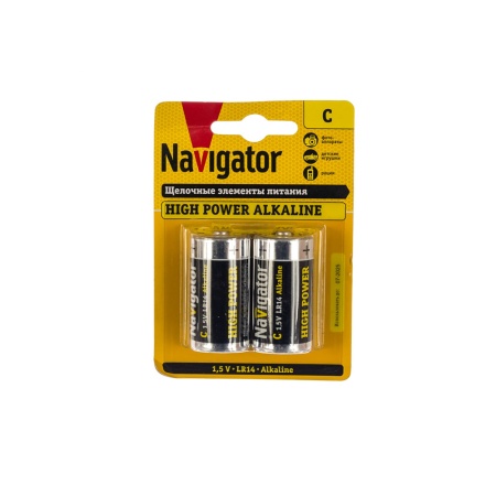 Батарейка тип C Alkaline NBT-NE-LR14-BP2 94754 Navigator Group