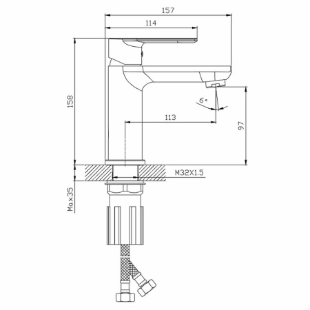 Картинка Смеситель для умывальника Черный SPLENKA 9S05.10.06