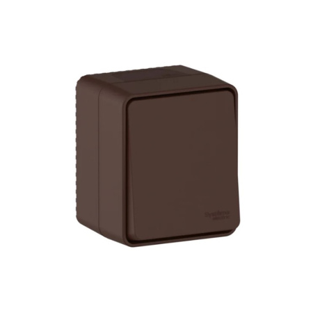Картинка Выключатель 1 клавиша IP54 10 АХ Коричневый Systeme Electric ATLASDESIGN Profi54