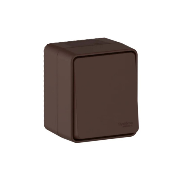 Картинка Выключатель 1 клавиша IP54 10 АХ Коричневый Systeme Electric ATLASDESIGN Profi54