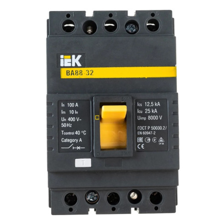 Картинка Выключатель автоматический ВА88-32 3Р 100А 25кА IEK