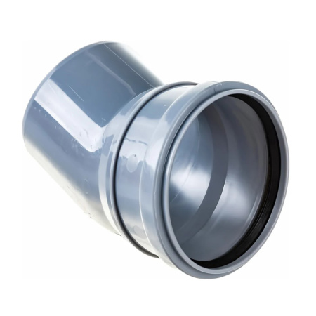 Картинка Отвод 110х30° для внутренней канализации Серый Политэк