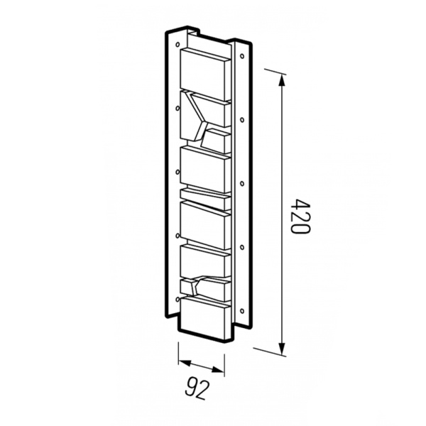 Картинка Планка универсальная ТЕХНОНИКОЛЬ Камень Лигурия 430х121х32 мм 