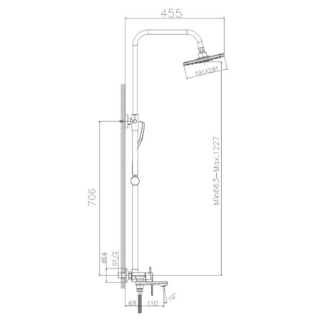 Изображение Душевая система тропический душ латунь Белый керамический катридж Argo White VALFEX Картинка Душевая система тропический душ латунь Белый керамический катридж Argo White VALFEX