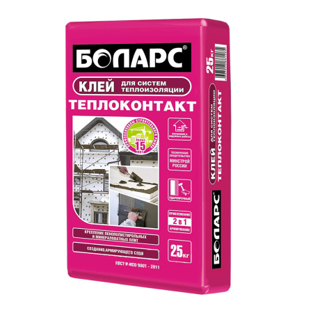 Боларс Теплоконтакт морозостойкий штукатурно-клеевая смесь 25 кг