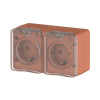 Розетка 2-местная IP54 16А 250B Терракотовый Systeme Electric ATLASDESIGN Profi54