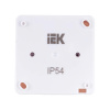 Картинка Розетка 1-местная ОП Гермес Plus РСб20-3-ГПБб 16А IP54 с заземлением с крышкой Белая IEK