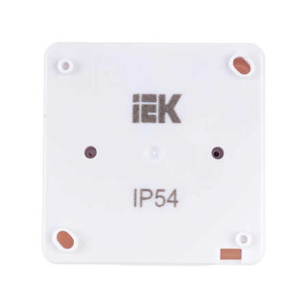 Картинка Розетка 1-местная ОП Гермес Plus РСб20-3-ГПБб 16А IP54 с заземлением с крышкой Белая IEK