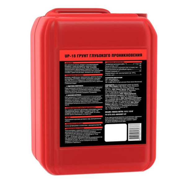 Картинка Грунтовка глубокого проникновения 10 л Unis UP-18