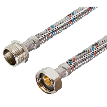 Картинка Гибкая подводка для воды нержавеющая сталь 1/2" В-Н 500 мм VALFEX