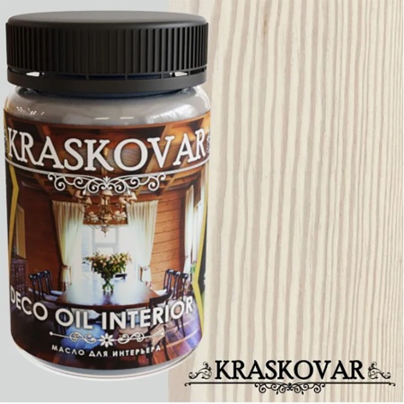 Масло для интерьера Kraskovar Deco Oil Interior 150 мл Белоснежный