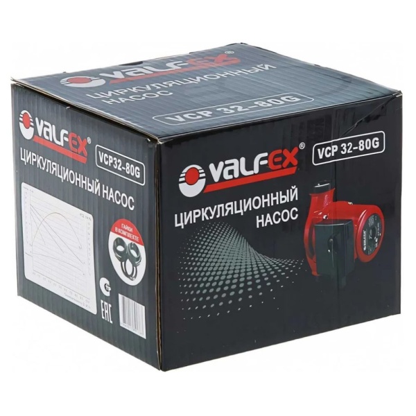 Картинка Циркуляционный насос VCP 32-80G 180 мм с гайками VALFEX RS32/8G-180
