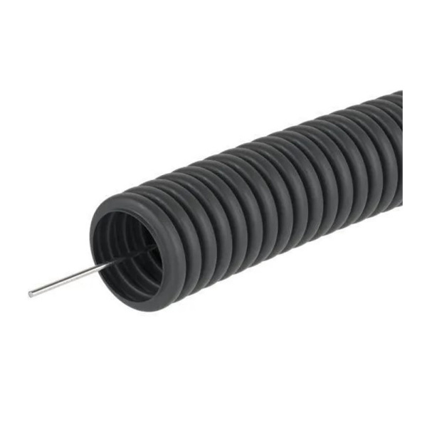 Картинка Труба ПНД гофрированная Черная с зондом Ø 20 мм Ideal